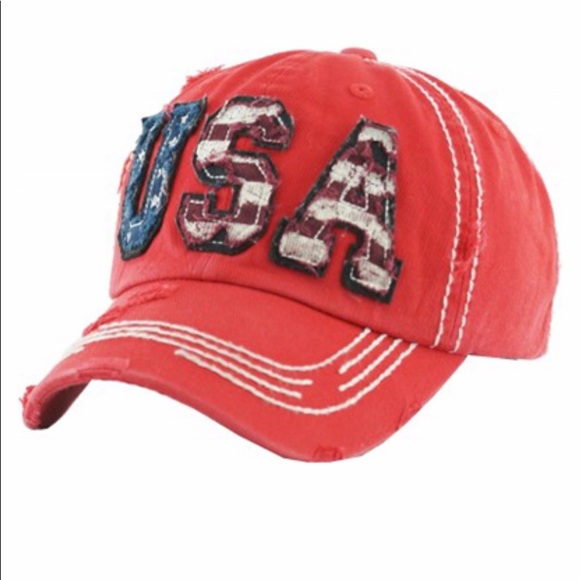 Accessories - USA Patriotic Hat Red
